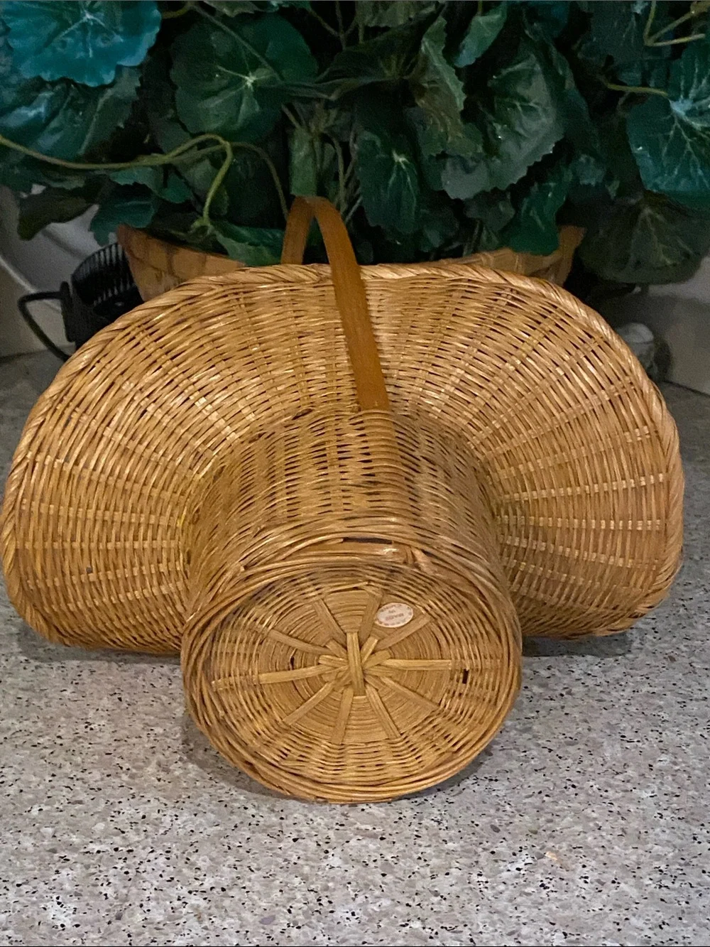 2 Handwoven Vintage Baskets w/Handles